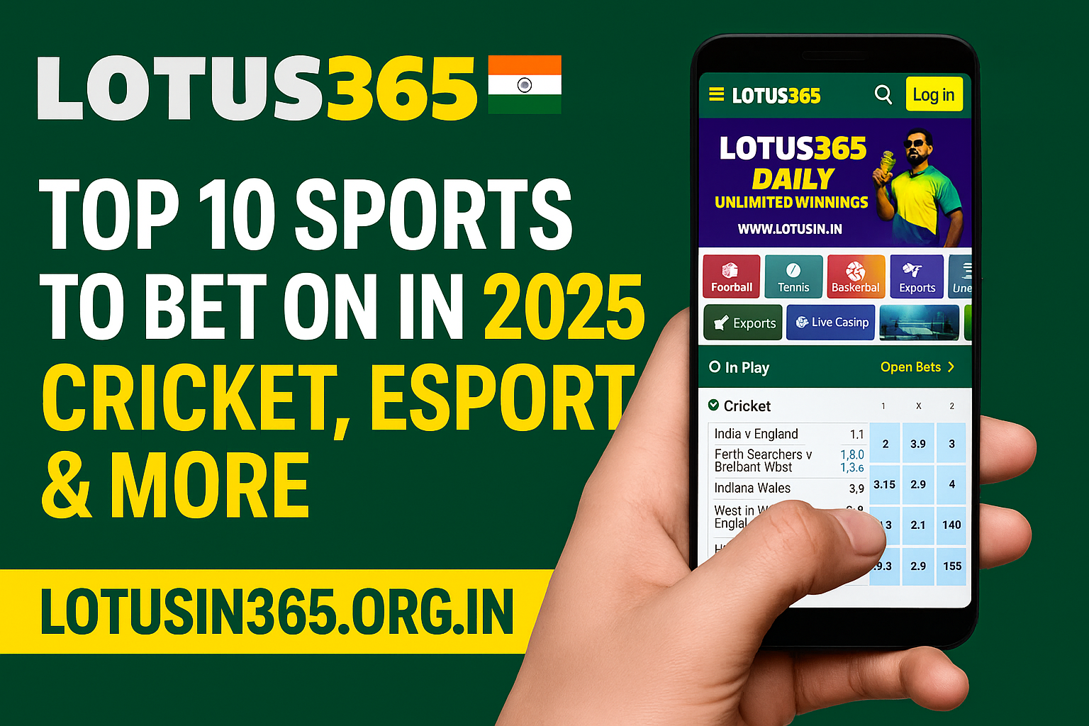 Top 10 Sports to Bet on in 2025: Cricket, Esports & More